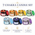 7 Chakra Scented Candle Set, 7 X 3oz Soy Wax Tin Candles with Real Crystals Metal Charms for Meditation Yoga Home Decor Gift Set