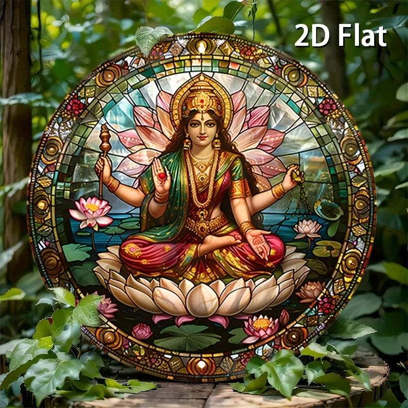 Sacred Goddess Wall Decor – Lotus, Wealth & Divine Energy