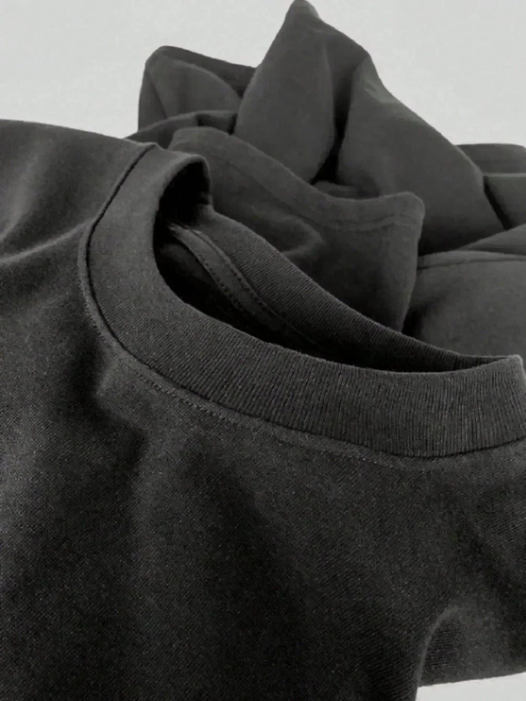 Close-up of a dark gray fabric texture