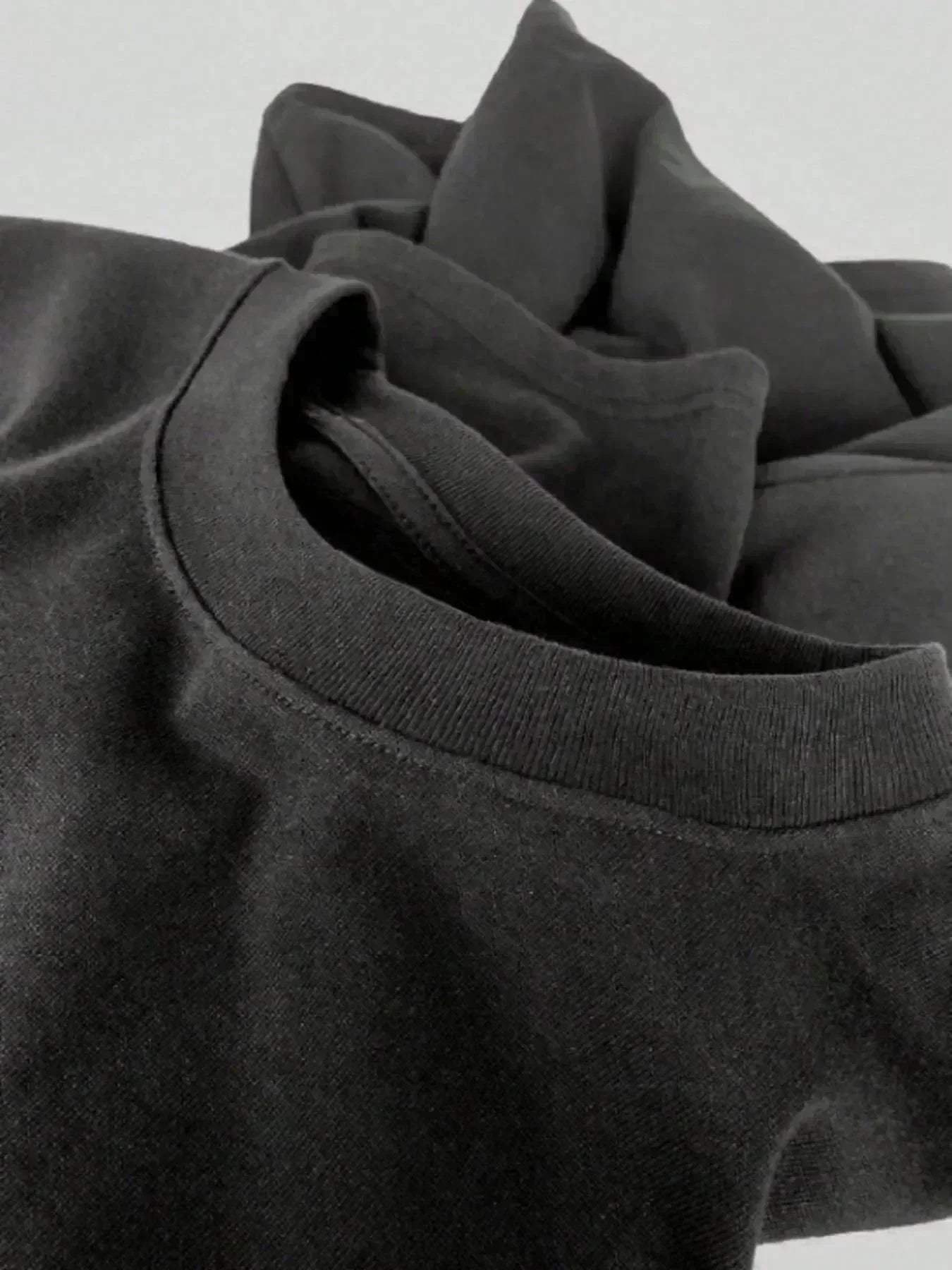 Close-up of a dark gray fabric texture