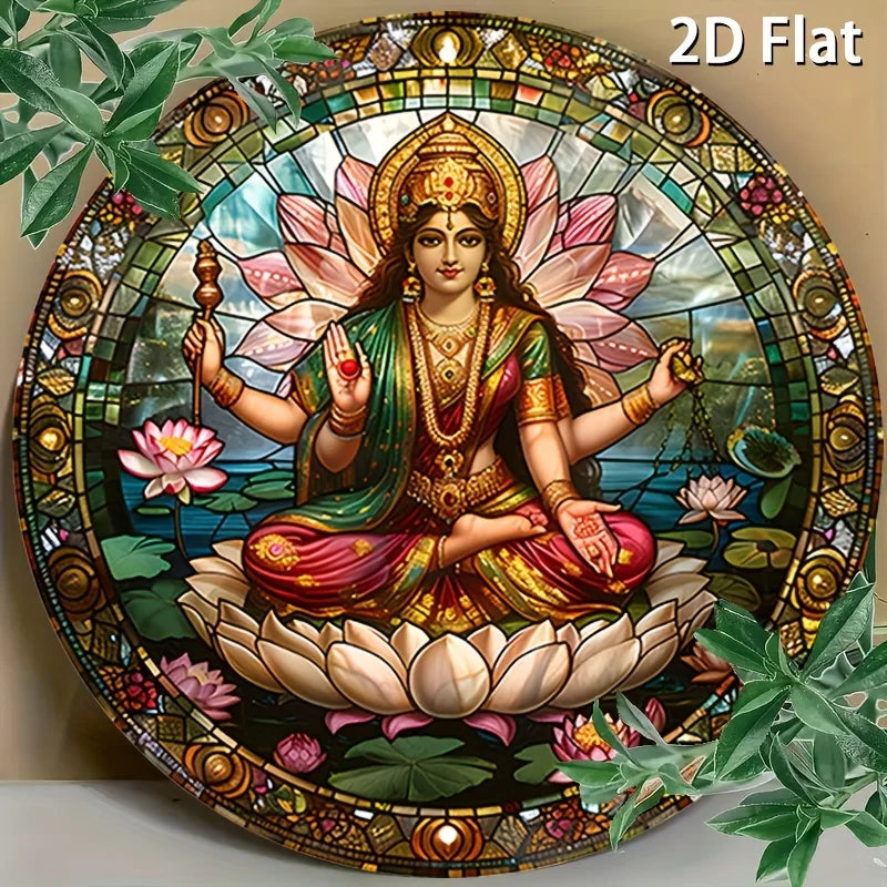Sacred Goddess Wall Decor – Lotus, Wealth & Divine Energy