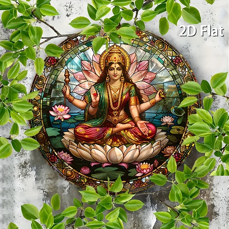 Sacred Goddess Wall Decor – Lotus, Wealth & Divine Energy