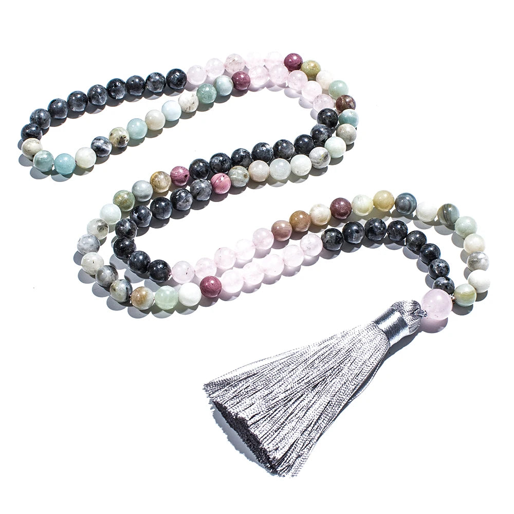 Amazonite & Rose Quartz Mala Set