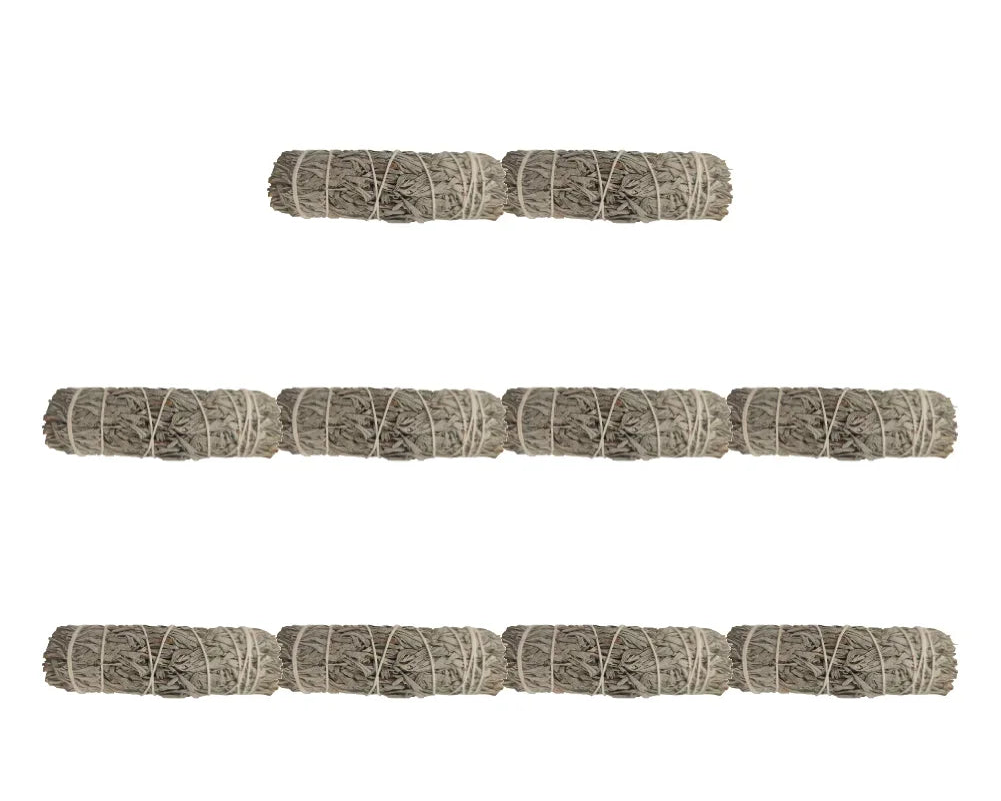 Three bundles of sage on a white background with '10PCS' text above.