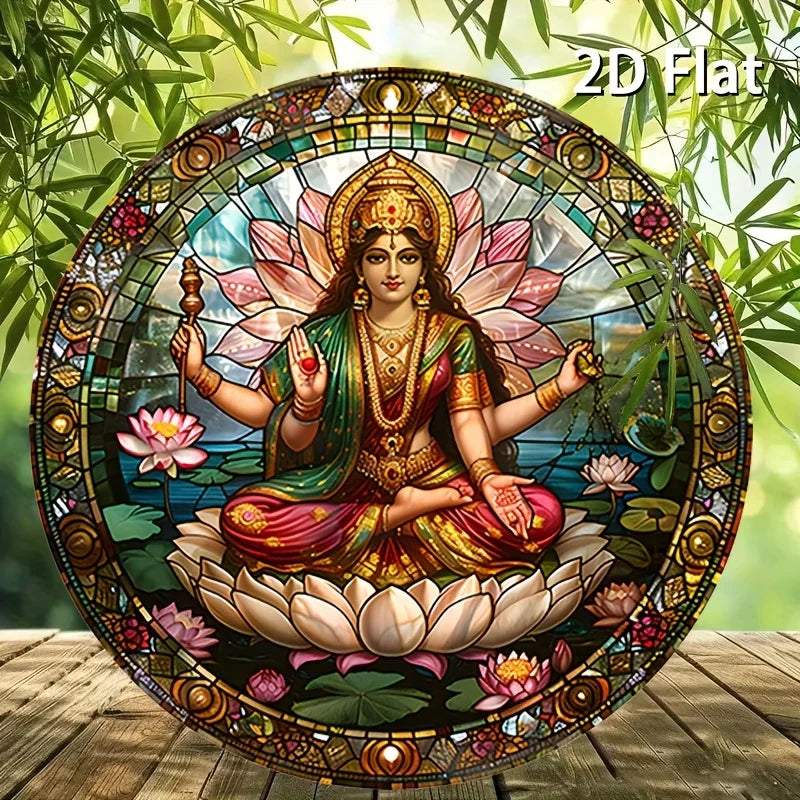 Sacred Goddess Wall Decor – Lotus, Wealth & Divine Energy