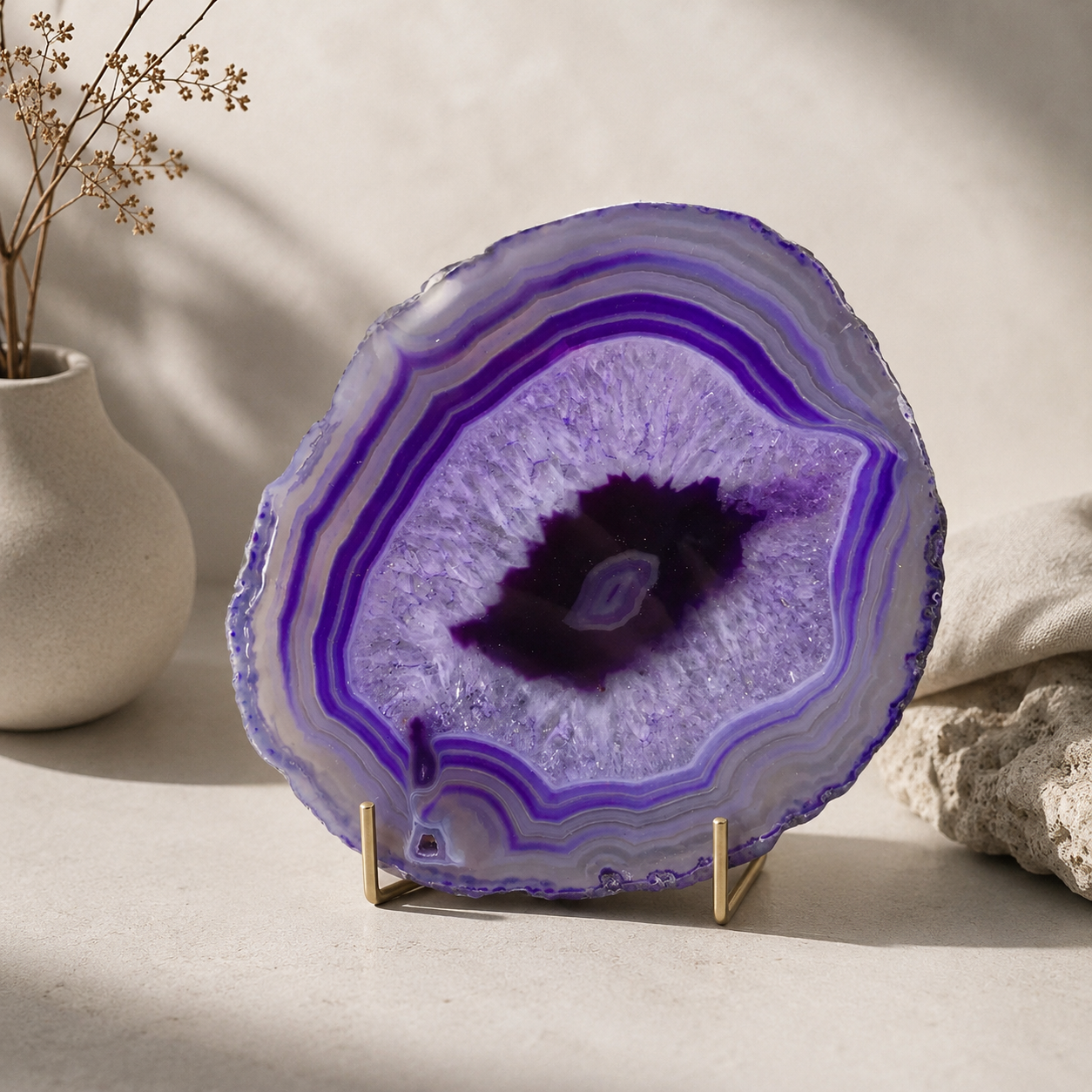 Agate Crystal Slice